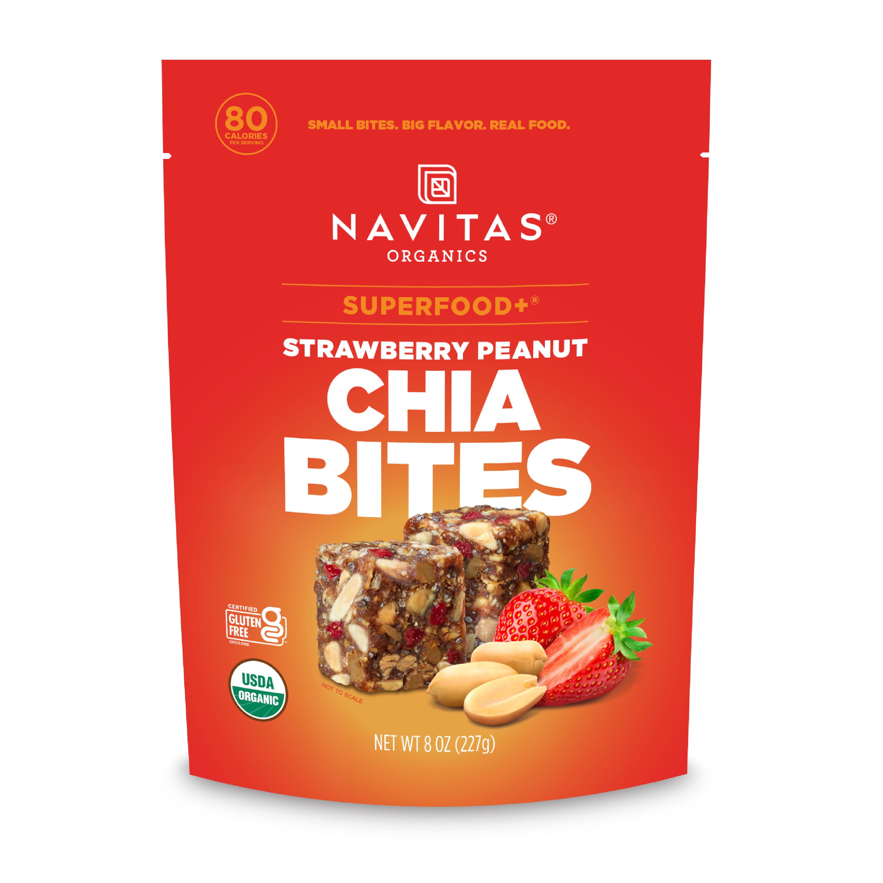 Navitas Organics Superfood+ Strawberry Peanut Chia BITES | Grove
