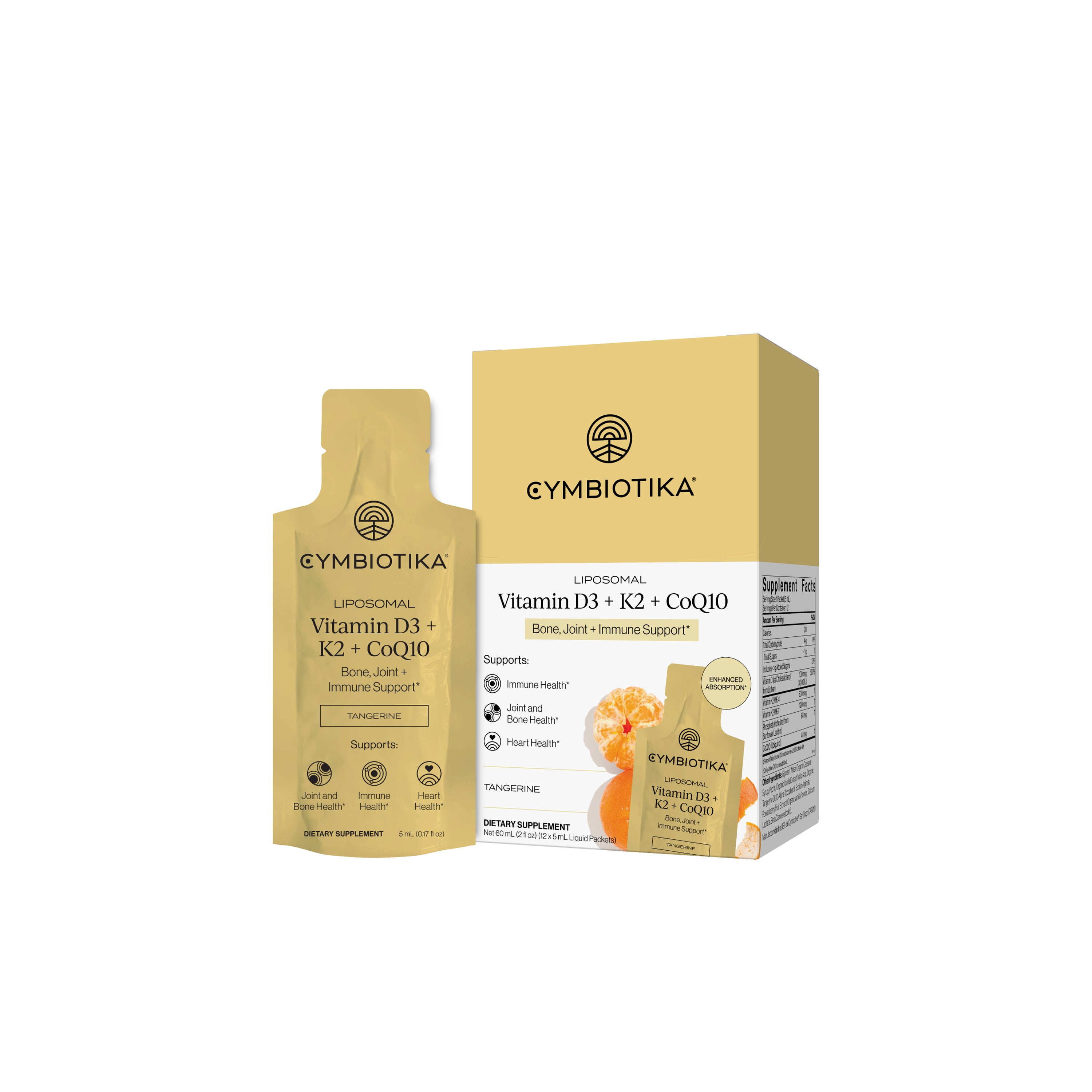 Cymbiotika Liposomal Vitamin D3 + K2 + CoQ10 - Bone, Joint +