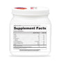 The Youtheory GLP-1 Support Muscle Guard Protein Powder comes in a white plastic container with a screw-on lid and red, white, and blue accents. The label lists supplement facts and ingredients for optimal performance.