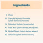 A list of ingredients for ECOS All Purpose Cleaner, including water, caprylyl/myristyl glucoside, potassium sorbate, citric acid, alcohol denat., and limonene.