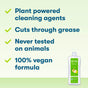A bottle of ECOS Dish Soap Liquid with a pear scent, highlighted by its plant-powered grease-cutting formula that is cruelty-free and 100% vegan.