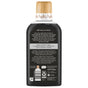 A black bottle of hello Mouthwash with Activated Charcoal - Alcohol & Fluoride Free features a wood-textured cap. The white text on the back label lists details, ingredients, and directions, noting no dyes and the refreshing power of activated charcoal.