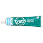A tube of Tom’s of Maine Sensitive + Rapid Relief Fluoride Free Toothpaste in teal packaging with white text, featuring Gentle Mint and “Do a Little Good Today,” highlights its vegan values and rapid sensitivity relief.