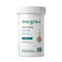 A white True Grace One Daily Probiotic bottle features a clear label, contains 90 Billion CFU with 12 DNA-verified, clinically studied strains for digestive and immune health, and includes 60 patented vegetarian DRcaps® capsules.