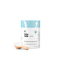 A container of Dirty Labs Bio Enzyme Laundry Booster is displayed on a white background, featuring advanced enzyme technology, with a wooden scoop filled with white powder positioned in front of the container.
