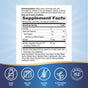 Nature’s Way 3-in-1 Probiotic Gummy supplement facts label details nutrition, ingredients, and daily values. Icons show it’s gluten free, dairy free, gelatin free, and plant-based—supporting vaginal and digestive health.