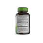 A brown Natures Way Magnesium Glycinate Complex bottle with a green cap shows the Supplement Facts label, listing calories, Magnesium Glycinate content, ingredients, and usage directions. The highly absorbable supplement sits on a white background.