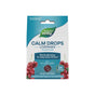 A packet of Natures Way Calm Drops Lozenges, cherry flavored, with images of cherries on the blue and white label. Offers fast-acting GABA for stress relief and includes 24 lozenges for convenient, on-the-go calm.