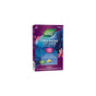 A purple box of Natures Way Umcka® Cold Relief Hot Drink for ages 6+, with Pelargonium sidoides to relieve cough, congestion, sore throat, and stuffy nose. The box has 10 packets, pink flowers, and product details on it.