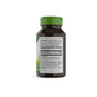 A brown Natures Way Zinc Chelate supplement bottle with a green cap is shown from the back. The white label displays black text for supplement facts, directions, and warnings. Supports immune function.