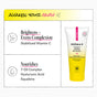 A promotional image for Derma E Vitamin C Foaming Oil Cleanser, a brightening oil-to-foam cleanser that evens skin tone with stabilized vitamin C and nourishes with a 7-oil complex, hyaluronic acid, and squalene.