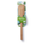 The Bambu Scraping Spatula is an eco-friendly kitchen tool with a rectangular head, made from FSC-certified bamboo, and comes packaged on a card featuring the green bambu Certified Organic Utensils label and leaf design.