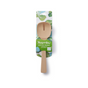 A Short Bamboo Salad Server by Bambu with a wide, flat handle is attached to packaging labeled “Bambu Certified Organic Utensils.” The FSC-certified bamboo packaging features green leaves plus USDA Organic and FSC certification logos.