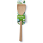 The Bambu Bamboo Wok Spatula features a broad, flat head ideal for Chinese stir-frying and comes in packaging with green leaf graphics.