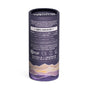 A cylindrical Humble Brands Deodorant - Aluminum Free, in a dark purple tube with gold and cream waves. The label shows simple ingredients, usage instructions, and logos for cruelty-free and earth-friendly packaging.