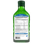 A green bottle of Carlson Labs Cod Liver Oil with a twist-off cap, featuring Purity Guaranteed on the label and supplement facts, nutritional info, and serving size details on the back. Provides essential omega-3 nutrients.