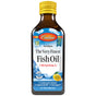 A 6.7 fl oz (200 mL) bottle of Carlson Labs The Very Finest Fish Oil, Lemon Flavor, provides 1,600 mg omega-3s per serving and supports heart, brain, and joint health.