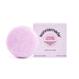A round, light purple Strengthening Shampoo Bar - Super Bloom by Sunniemade is positioned next to its box, which reads “Sunniemade Strengthening Shampoo Bar - Super Bloom” and highlights rosehip oil for strength. Both the plastic-free bar and its packaging are displayed against a white background.