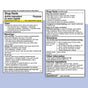 Drug facts label for GENEXA Acetaminophen Extra Strength 100 CT, showing uses, warnings, dosage, ingredients, and contact info in a blue and white table. For adults’ pain & fever relief. Not a dietary supplement.