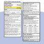 GENEXA Kids Pain and Fever drug facts label lists acetaminophen as the active ingredient, uses for pain and fever relief, warnings, directions, overdose warning, inactive ingredients, and a customer service phone number at the bottom.