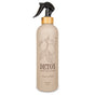 A beige spray bottle labeled “Yoga Mat Cleaner 16oz” by Yoloha Yoga features a lemon illustration, black trigger spray top, bamboo accent, and text highlighting tea tree and lemongrass scents. Made with organic essential oils, this mat spray is perfect for keeping cork yoga mats fresh and naturally clean.