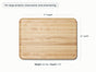 The Caraway Edge-Grain Wood Prep & Serve Butcher Block, 17” x 12”, features rounded corners, measures 1.75" thick, and weighs 8.4 lbs—perfect as a charcuterie board for large proteins and entertaining.