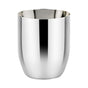 The Ahimsa Conscious Cup is a shiny, metallic silver stainless steel kids cup with rounded edges and a reflective finish, ideal for open-cup drinking. It is shown against a plain white background.