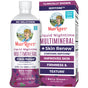 A berry-flavored MaryRuth’s Nighttime MultiMineral Liquid + Skin Renew bottle and its matching box, formulated to support immunity and skin elasticity.