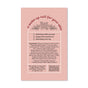 The Sunniemade Exfoliating Body Bar Soap – Rise & Grind features a pink product label that spotlights its natural body care benefits, including ingredients such as coffee grounds, peppermint oil, and rose clay. Highlighting both exfoliating and detoxifying effects from the coffee grounds, the label offers tips for use on bumpy skin, elbows, knees, and ingrown hairs—making it an ideal companion to your exfoliating bar soap regimen.