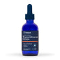 A blue glass bottle of Trace Minerals ConcenTrace Trace Mineral Drops with a dropper cap contains 4 fl oz (118 mL) of dietary supplement from Great Salt Lake minerals, supporting energy, bone health, and digestion.