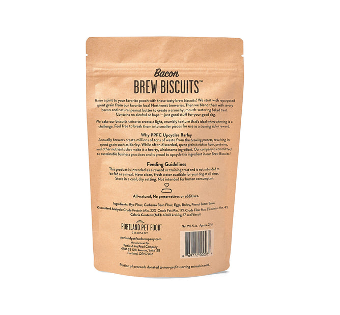Portland Pet Food Company Upcycled Dog Brew Biscuits Bacon