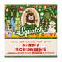 Dr. Squatch’s Ninny Scrubbins Bar Soap, inspired by Buddy the Elf, features festive holiday graphics and a bearded elf in green. Infused with marshmallow root extract, it offers a magical men’s shower experience this Christmas season.