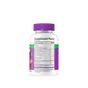 A bottle of SmartyPants Organic Toddler Formula with a purple cap is shown from the back, displaying the Supplement Facts and ingredients list. The label features colorful fruit and vegetable graphics, emphasizing that these toddler vitamins are specially formulated to help support your little one’s nutritional needs.