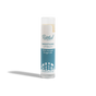 A tube of Rooted Beauty Smoothing Lip Balm - 100% Organic - Mint Flavor, with a white cap and blue label, stands upright on a white background.