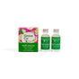 Two small clear bottles and a colorful box labeled Grove Co. Multi-Purpose Cleaner Concentrate - Summer Collection are shown. This refillable system features green, pink, and white botanical designs and uses bio-based ingredients.