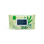 A pack of Grove Co. Bamboo Compostable Kitchen Wipes, unscented and made with bamboo, contains 40 wipes in light green packaging featuring leaf graphics and a DO NOT FLUSH symbol on the front.