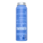 A blue cylindrical bottle with a silver cap, featuring text instructions and illustrations on the back. The text explains how to use the powder foam wash and provides product details and icons.