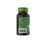 A dark brown plastic bottle of Natures Way Chlorofresh® Chlorophyll Concentrate with a green cap and label featuring supplement details about chlorophyllin copper complex and detoxification, shown from the back right on a white background.