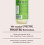 A bottle of Mrs. Meyer’s Room Freshener with text: “Effective, trusted formulas made with essential oils and carefully chosen ingredients—free from propellants, parabens, phthalates, and artificial colors.”.
