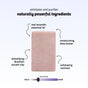 A pink bar of Sunniemade’s Exfoliating Body Bar Soap – Purple Rain, featuring natural ingredients like real lavandin essential oil, moisturizing shea butter, detoxifying Brazilian purple clay, and exfoliating oatmeal. Perfect for natural body care, with an exfoliation scale ranging from mild to deep.