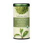 A cylindrical tin of The Republic of Tea Organic Double Green Matcha Tea USDA contains 50 natural, unbleached tea bags with Japanese matcha powder on top and green tea leaves below, all certified organic.