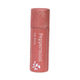 A pink cylindrical tube of Hearth and Homestead’s Tallow Lip Balm, labeled “Peppermint” and featuring a peppermint candy illustration with a leaf pattern on the cap, enriched with nourishing tallow and cocoa butter, isolated on a white background.