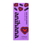 A rectangular lavender box of Anihana Bath Bomb Minis 5-Pack features bold black text, red heart and lavender illustrations. Infused with coconut oil for a spa-like experience in the Lavender Love scent.