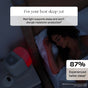 A woman sleeps in bed beside the Canopy 2.0 Bedside Humidifier (with Filter), which emits dermatologist-recommended red light to support sleep without disrupting melatonin; 87% reported improved sleep.