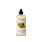 A clear bottle of Koala Eco Natural Fruit & Vege Wash with a black flip-top cap and a label showing an orange, leaves, and white flowers, describing it as an eco-friendly wash for fruits and vegetables.