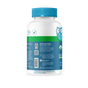 A bottle of SmartyPants Organic Men’s Multi & Omegas Gummies featuring a blue cap, white and green label, and an illustrated owl on the side. The label showcases highlights such as non-GMO, USDA organic certification, and absence of synthetic colors and preservatives—an ideal plant-based multivitamin option for men seeking premium quality.