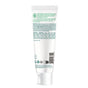 Back of a white ATTITUDE super leaves Fluoride-free Toothpaste - Fresh Breath tube with green and black text, ingredient list, EWG VERIFIED logo, other certifications. Tube stands upright with cap at the bottom. Features a refreshing peppermint flavor.