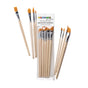 A set of eight cruelty-free Elseware Unplug Paintbrushes with wooden handles and orange nylon bristles, packed in a clear bag labeled "Paintbrush Set"; four brushes shown outside the package.