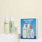The OSEA Firm & Hydrate Body Trio, shown with its packaging against a light background, includes an anti-aging body balm, hydrating body serum, and undaria algae body oil for age-defying skincare.