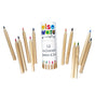 A set of 12 Elseware Unplug Colored Pencils – Travel Size, each with a different color tip, arranged around a white cylindrical box—perfect compact art supplies for creativity anywhere.